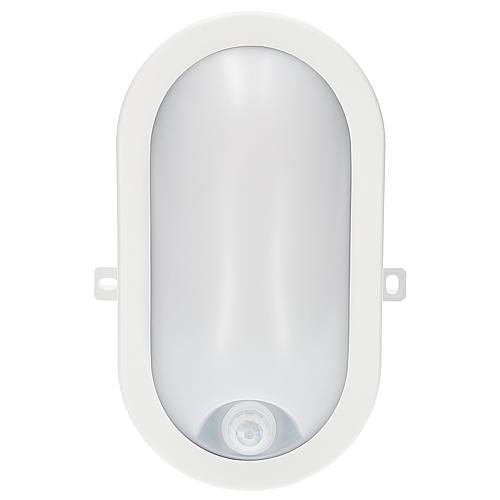 EGB LED Ovalarmatur PIR IP54 12W 810lm 3000K, weiß