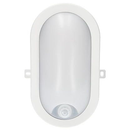 EGB LED Ovalarmatur PIR IP54 12W 810lm 3000K, weiß