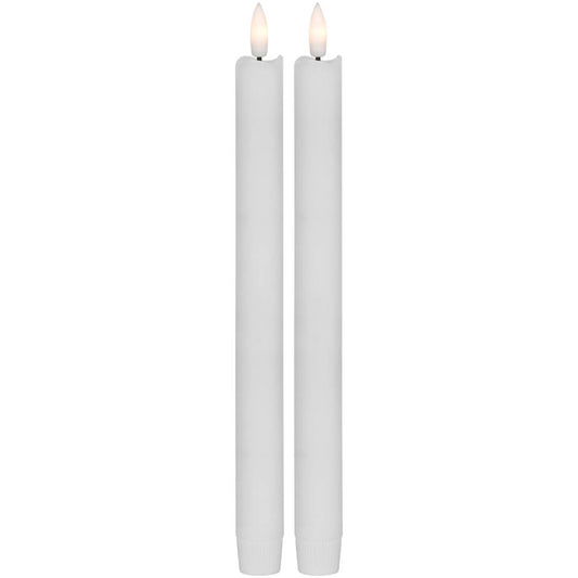 STAR TRADING LED-Echtwachskerzen, FLAMME ANTIQUE, 1 warmweiße flackernde LED, 2er-Set