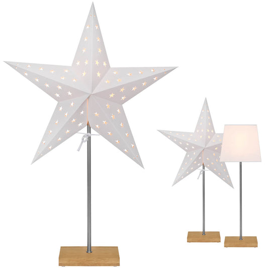 STAR TRADING Tischleuchte, COMBI PACK LEO, 1 x E14/25W, H 670, Ø 430