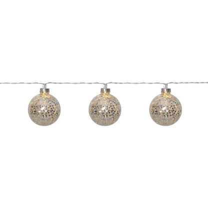 STAR TRADING LED-Minilichterkette, GLITTER, 10 warmweiße LEDs