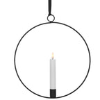 Fensterbild, 1 ww LED, Echtwachskerze, FLAMME RING schwarz