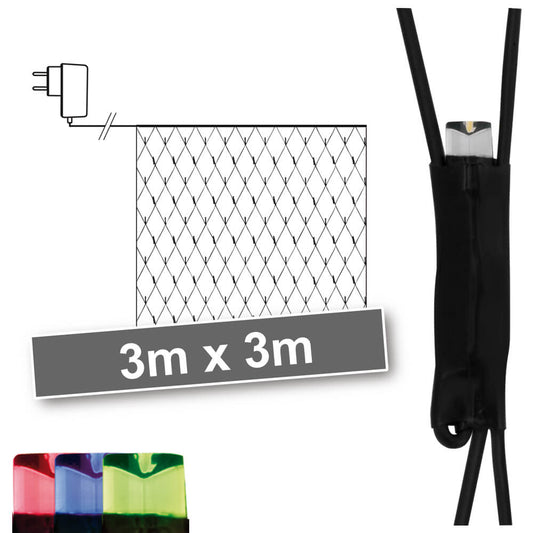 STAR TRADING LED-Minilichternetz, 180 multicolor LEDs