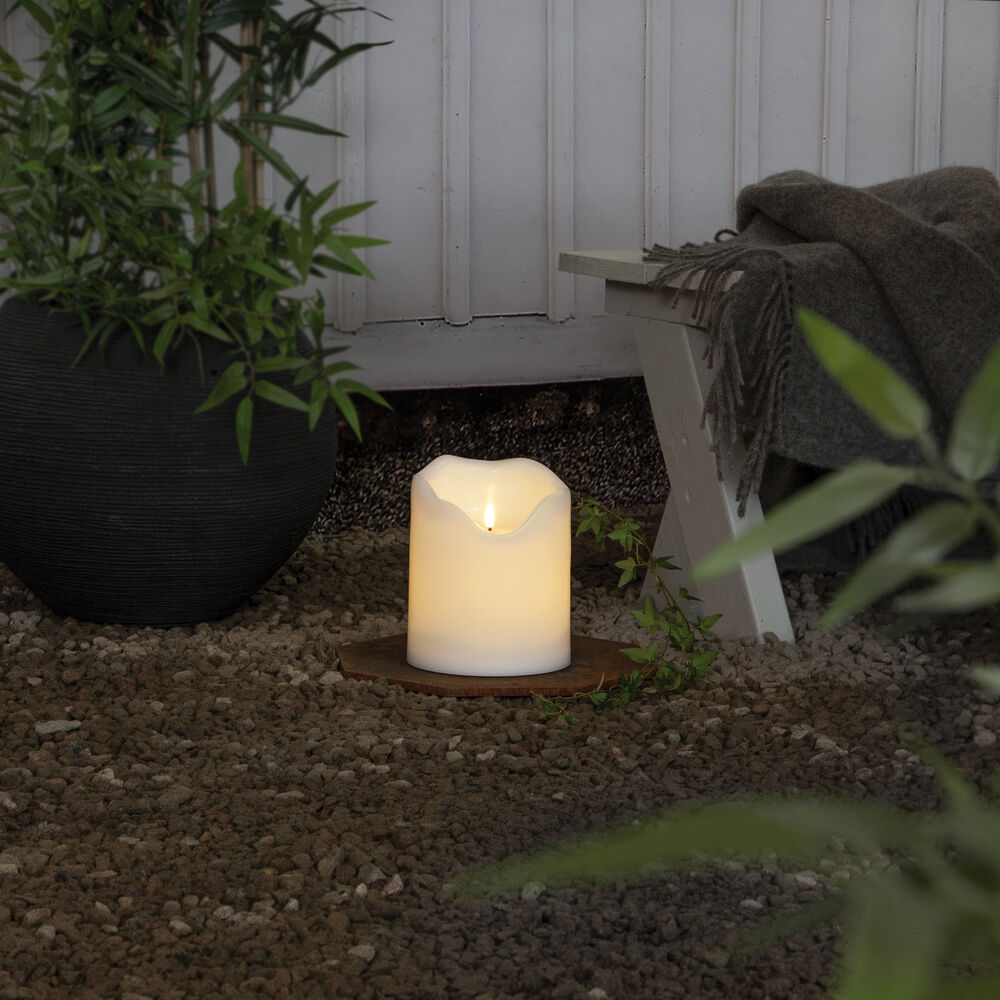 STAR TRADING LED-Kerze, FLAMME GRAND, 2 warmweiße LEDs