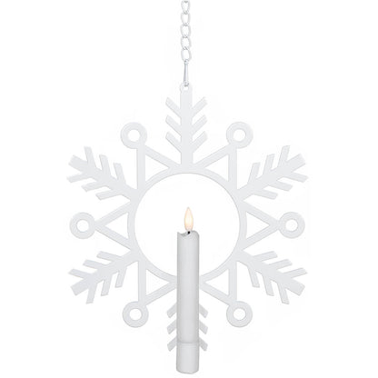 Fensterbild, mit LED-Echtwachskerze, FLAMME SNOW