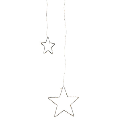 STAR TRADING LED-Sternenlichtervorhang, DEW DROP STARS, 84 warmweiße LEDs