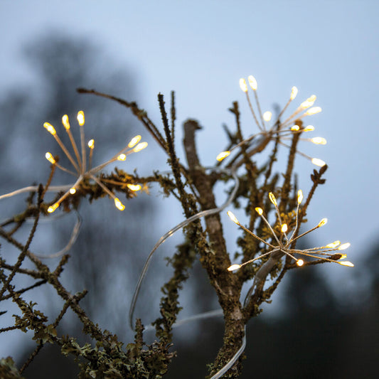 STAR TRADING LED-Minilichterkette, 96 warmweiße LEDs, 8 formbare Büschel
