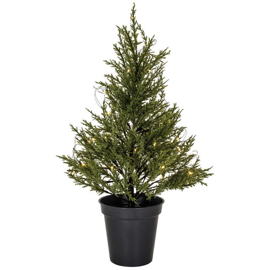 STAR TRADING Weihnachtsbäumchen, TUJA, 40 warmweiße LEDs