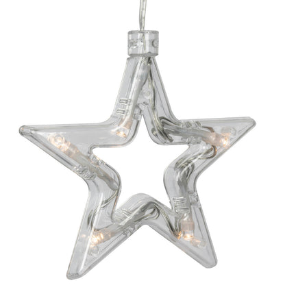 STAR TRADING LED-Sternenlichtervorhang, 5 x 15 warmweiße LEDs