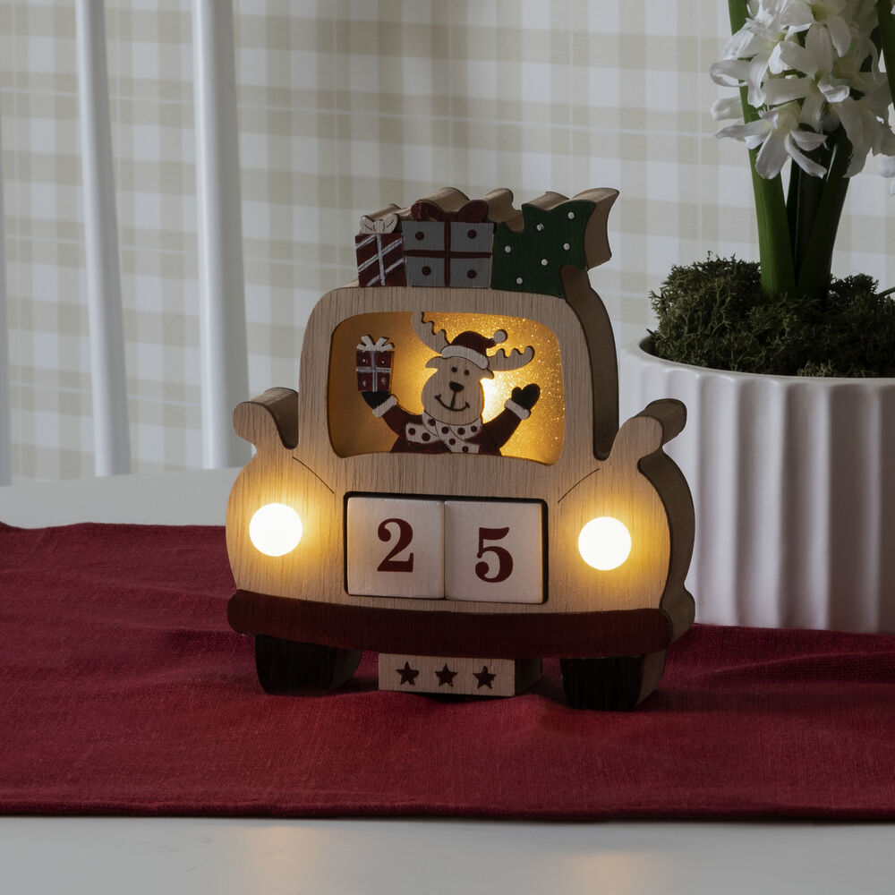KONST SMIDE LED-Weihnachtsfigur DATUMSWÜRFEL 3 x warmweiße LEDs
