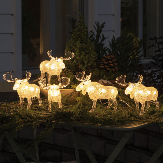 KONST SMIDE LED-Elche, 40 weiße LEDs, 5er-Set