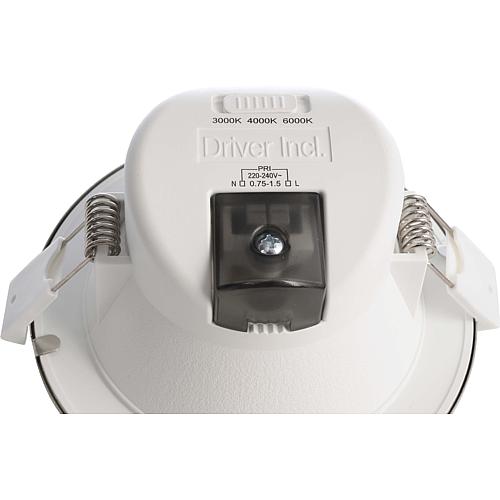 LED-Einbaustrahler CCT, 8W, eisen gebürstet/weiß