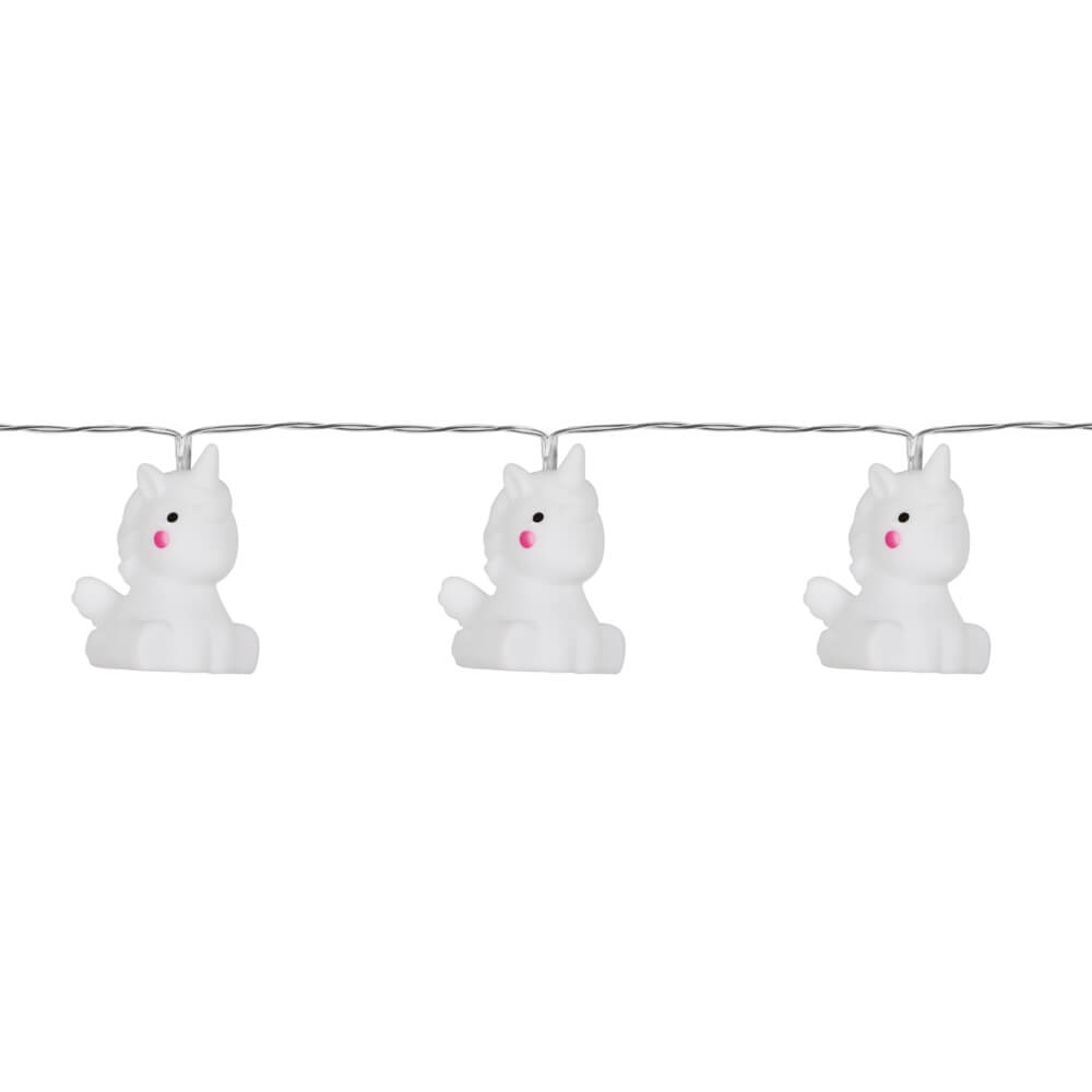 STAR TRADING Kinderlichterkette, EINHÖRNER, 10 warmweiße LEDs