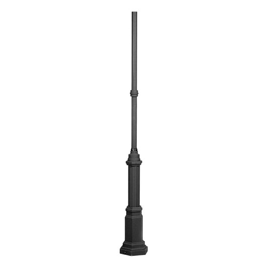 Konstsmide Pfahl Hercules, schwarz, matt, Aluminium, 263 cm hoch
