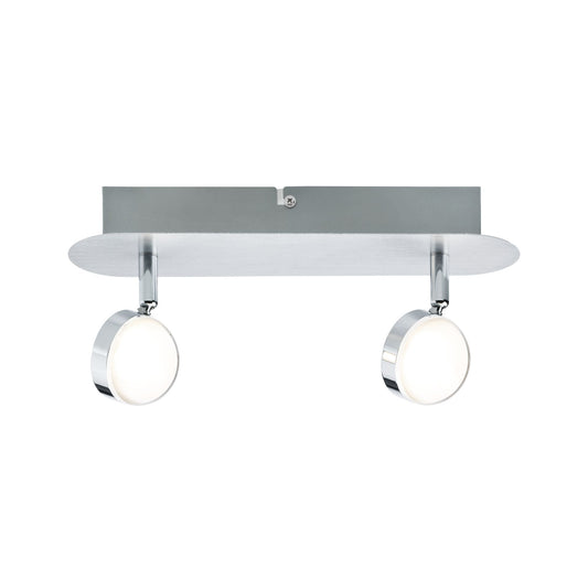 Paulmann Spotlight Hemisphere 2x4,5W Alu gebürstet/Chrom 230V Metall/Acryl