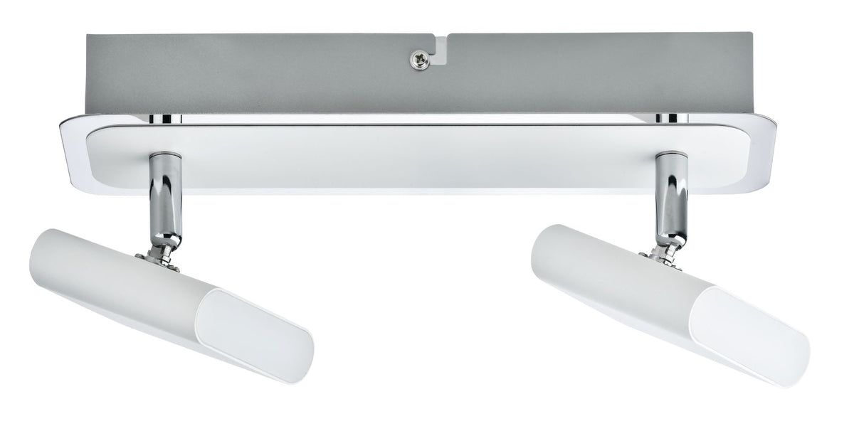 Paulmann Spotlight Launcher 2x4,5W Weiß gebürstet/Chrom 230V Metall