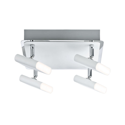 Paulmann Spotlight Launcher 4x4,5W Weiß gebürstet/Chrom 230V Metall