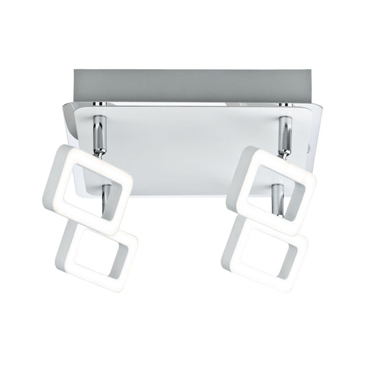 Paulmann Spotlight Frame 4x4,5W Weiß matt/Chrom 230V Metall