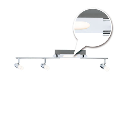 Paulmann Spotlight Lagoon Stange 1x5W+max3x10W G9 Chrom 230V Metall