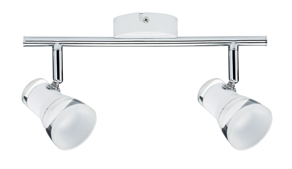 Paulmann Spotlight Clear 2x4,3W Weiß matt/Chrom 230V Metall Acryl