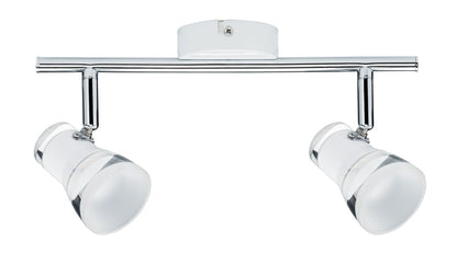 Paulmann Spotlight Clear 2x4,3W Weiß matt/Chrom 230V Metall Acryl