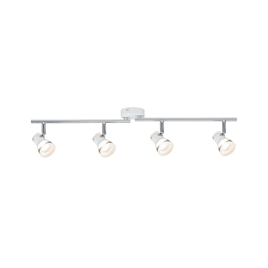 Paulmann Spotlight Clear 4x4,3W Weiß matt/Chrom 230V Metall Acryl
