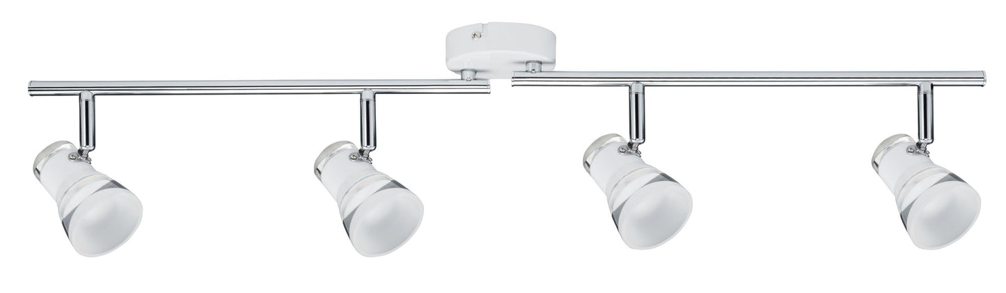 Paulmann Spotlight Clear 4x4,3W Weiß matt/Chrom 230V Metall Acryl