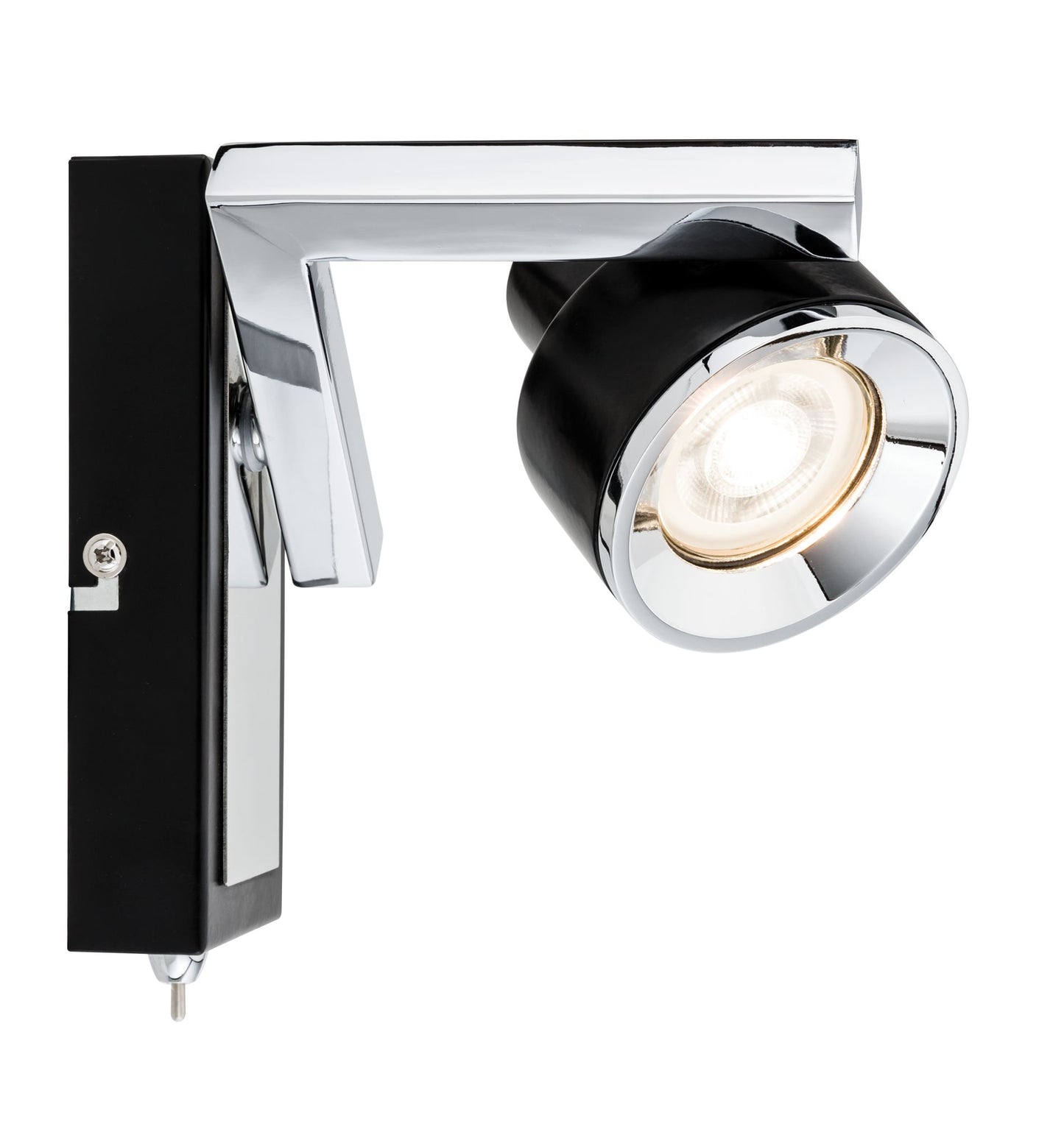 Paulmann Spotlight Turn max 1x10W GU10 Schwarz/Chrom 230V Metall/Kusnststoff