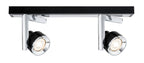 Paulmann Spotlight Turn max 2x10W GU10 Schwarz/Chrom 230V Metall/Kusnststoff