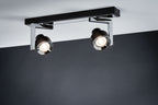 Paulmann Spotlight Turn max 2x10W GU10 Schwarz/Chrom 230V Metall/Kusnststoff