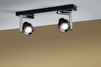 Paulmann Spotlight Turn max 2x10W GU10 Schwarz/Chrom 230V Metall/Kusnststoff