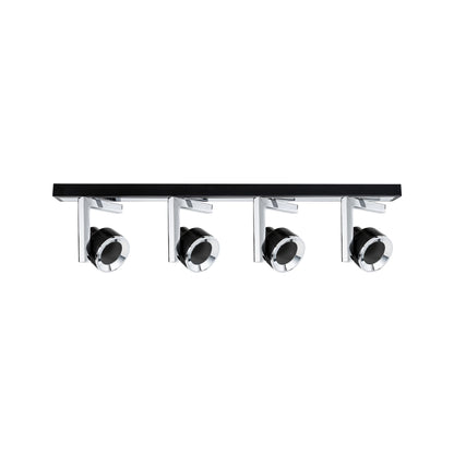 Paulmann Spotlight Turn max 4x10W GU10 Schwarz/Chrom 230V Metall/Kusnststoff