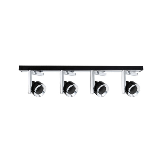 Paulmann Spotlight Turn max 4x10W GU10 Schwarz/Chrom 230V Metall/Kusnststoff
