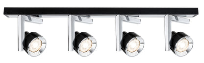 Paulmann Spotlight Turn max 4x10W GU10 Schwarz/Chrom 230V Metall/Kusnststoff