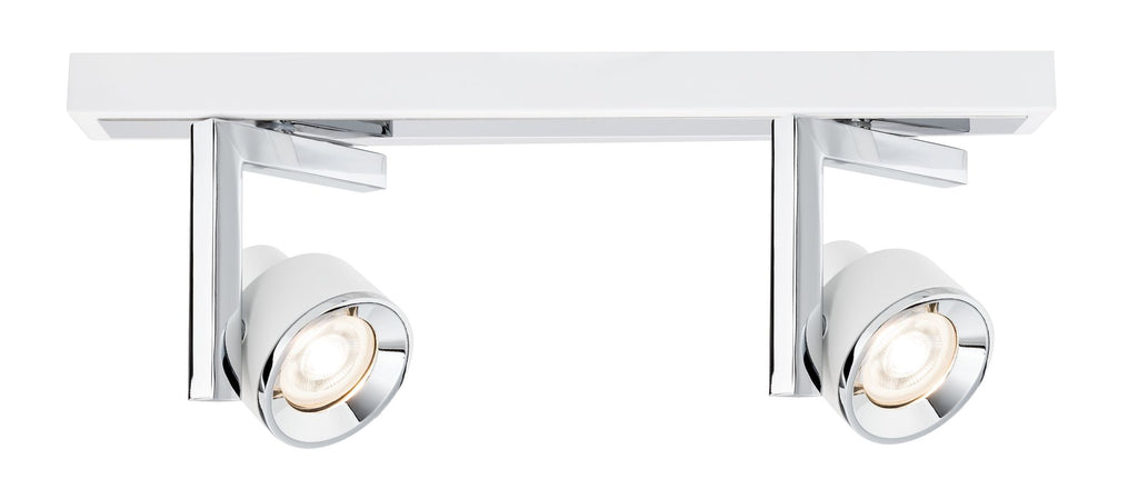 Paulmann Spotlight Turn max 2x10W GU10 Weiß/Chrom 230V Metall/Kusnststoff