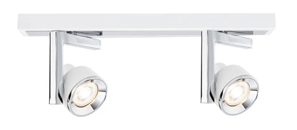 Paulmann Spotlight Turn max 2x10W GU10 Weiß/Chrom 230V Metall/Kusnststoff
