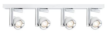 Paulmann Spotlight Turn max 4x10W GU10 Weiß/Chrom 230V Metall/Kusnststoff