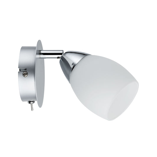Paulmann Spotlight WolbaLED max. 1x10W GU10 Chrom matt/Opal 230V Metall/Glas