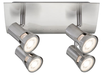 Paulmann Spotlight Teja max 4x10W GU10 Nickel satiniert 230V Metall