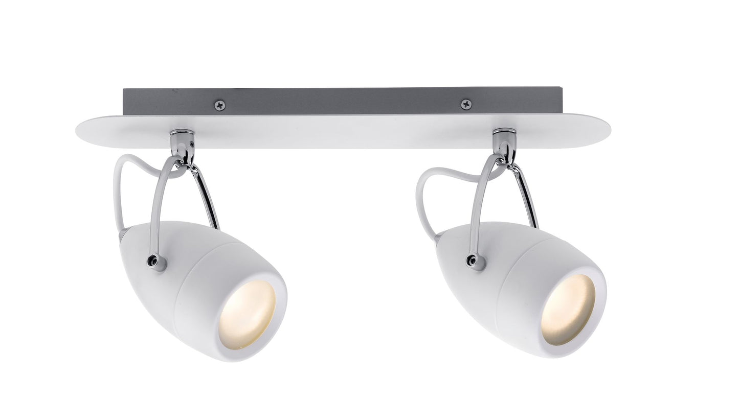 Paulmann Spotlight Drop IP44 max 2x10W GU10 Weiß/Chrom 230V Metall