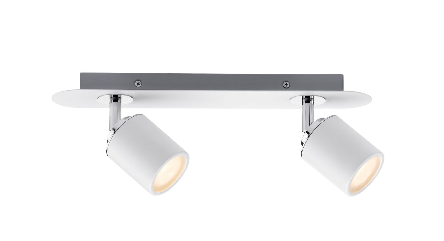 Paulmann Spotlight Tube IP44 max 2x10W GU10 Weiß/Chrom 230V Metall