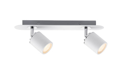 Paulmann Spotlight Tube IP44 max 2x10W GU10 Weiß/Chrom 230V Metall