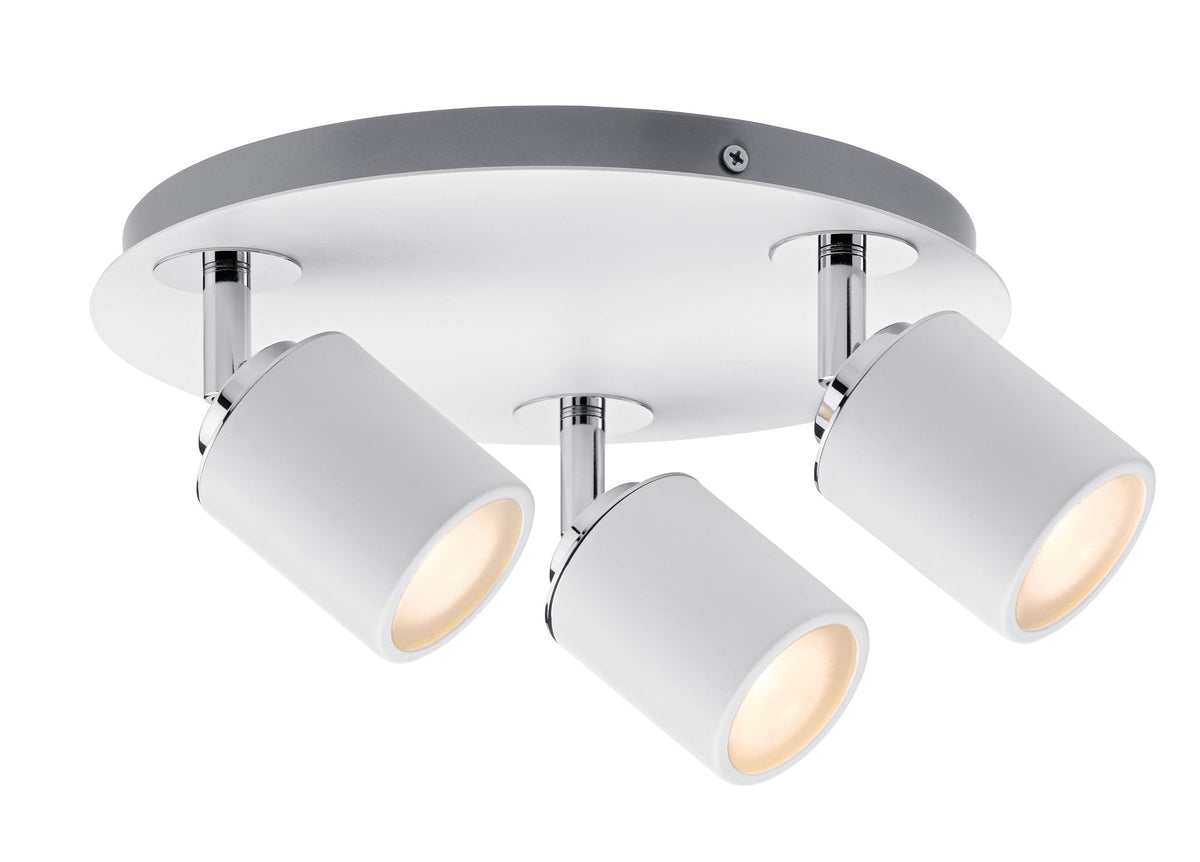 Paulmann Spotlight Tube IP44 Rondell max 3x10W GU10 Weiß/Chrom 230V Metall