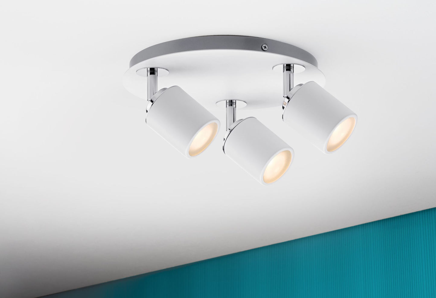 Paulmann Spotlight Tube IP44 Rondell max 3x10W GU10 Weiß/Chrom 230V Metall