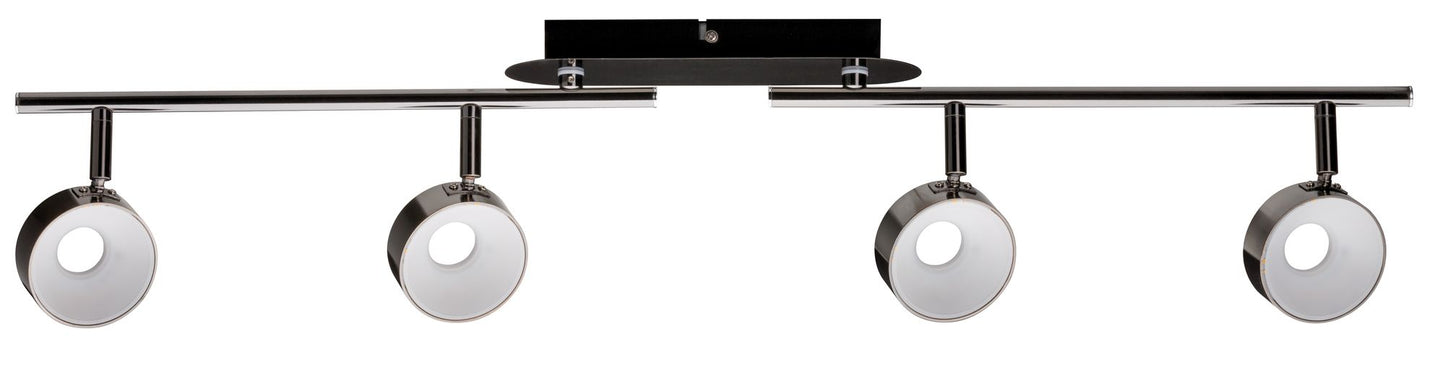 Paulmann Spotlight Funnel 4x6W Schwarzchrom/Chrom 230V Metall dimmbar