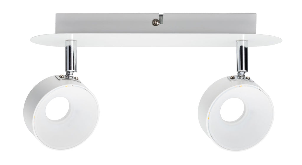 Paulmann Spotlight Funnel 2x6W Weiß matt/Chrom 230V Metall dimmbar