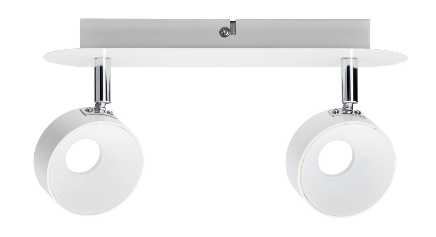 Paulmann Spotlight Funnel 2x6W Weiß matt/Chrom 230V Metall dimmbar