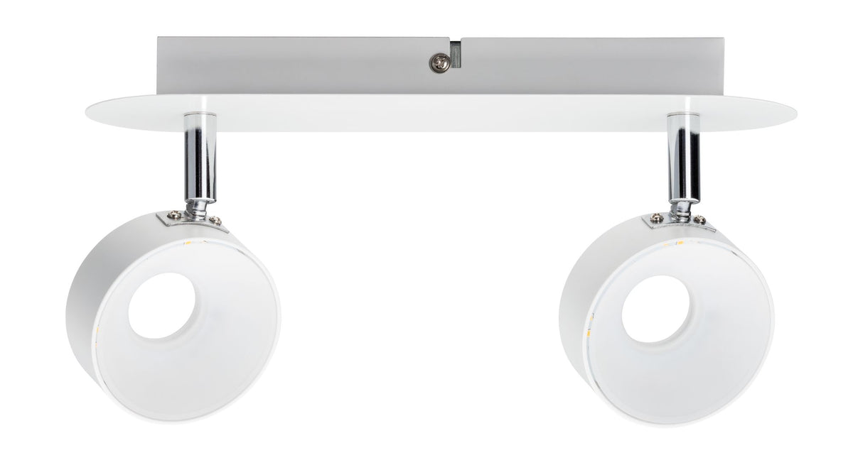 Paulmann Spotlight Funnel 2x6W Weiß matt/Chrom 230V Metall dimmbar