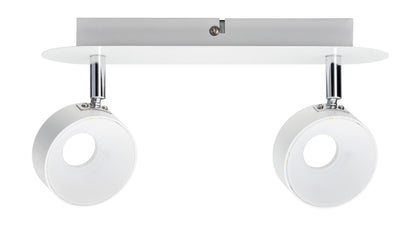 Paulmann Spotlight Funnel 2x6W Weiß matt/Chrom 230V Metall dimmbar