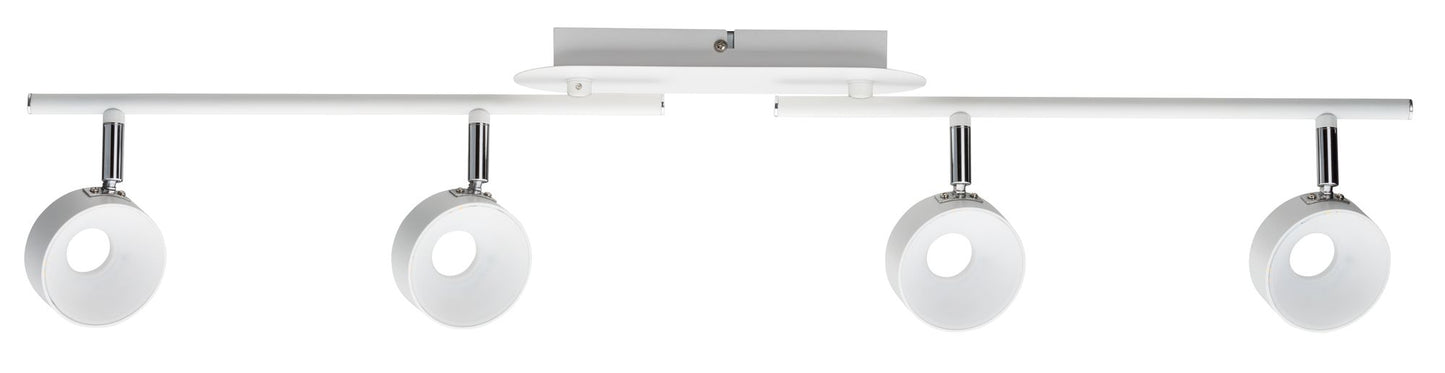Paulmann Spotlight Funnel 4x6W Weiß matt/Chrom 230V Metall dimmbar